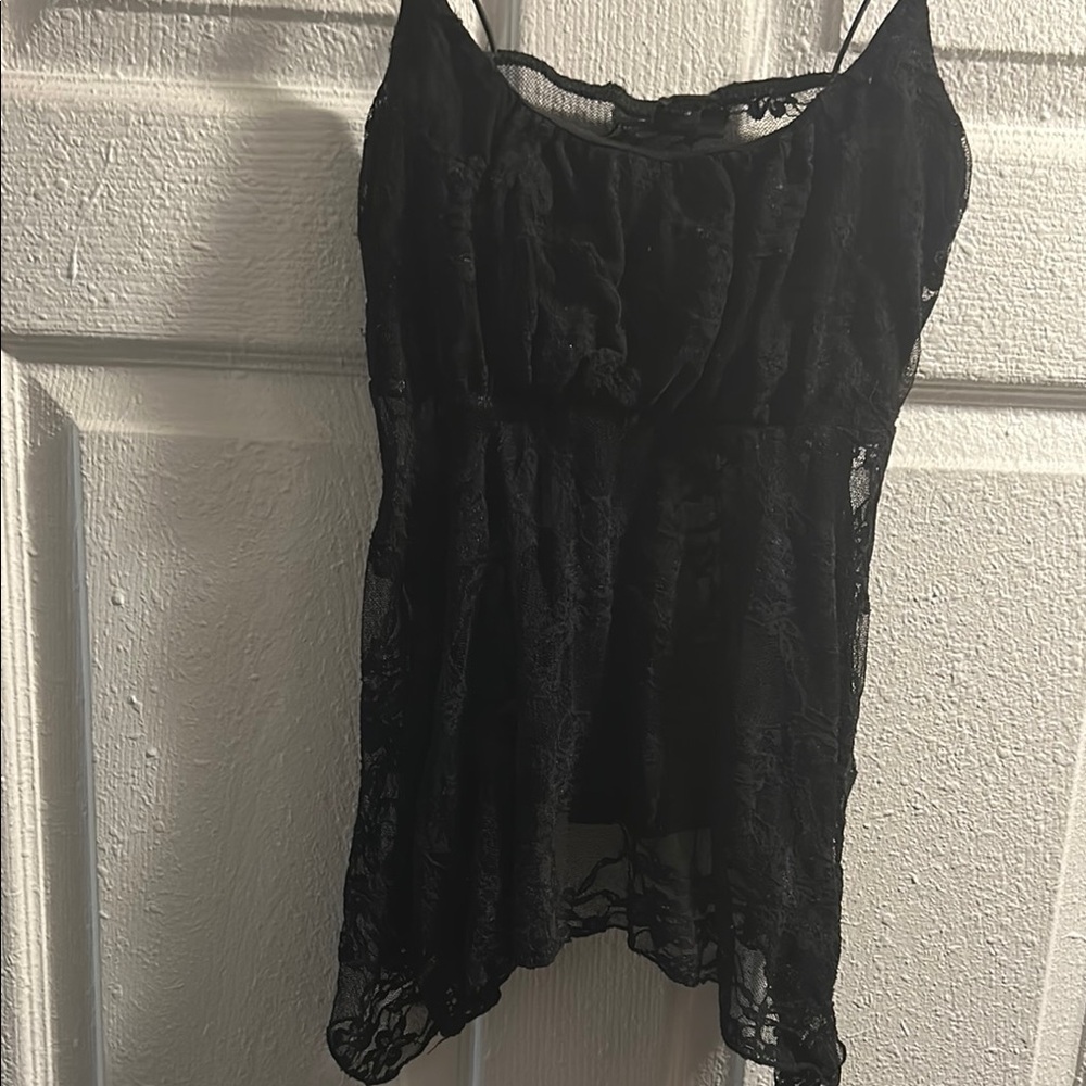 Black Lace Women's Top